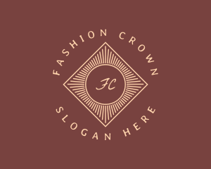 Retro Triangle Fashion Boutique logo design