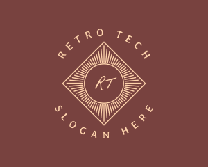 Retro Triangle Fashion Boutique logo design