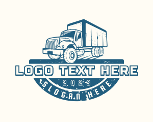 Courier - Logistics Shipping Truck logo design