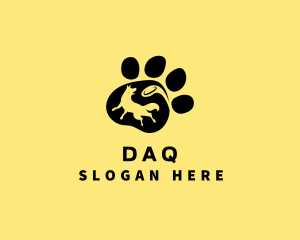 Dog Paw Frisbee Logo