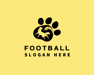 Dog Paw Frisbee Logo
