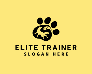 Dog Paw Frisbee logo design