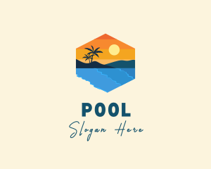 Palm Tree - Beach Travel Getaway logo design