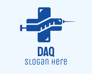 Medical Vaccine Syringe Logo