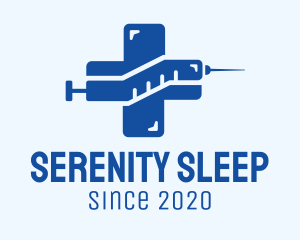 Anesthesia - Medical Vaccine Syringe logo design