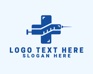 Medical Vaccine Syringe Logo