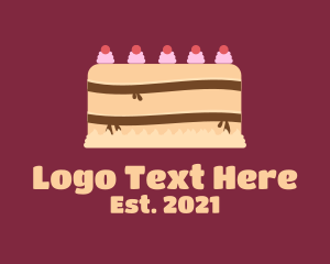 Cake Shop - Cherry Icing Cake logo design