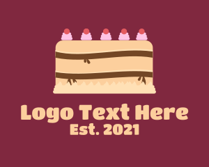 Chocolate Cake - Cherry Icing Cake logo design