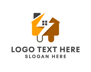 House - House Electrical Plug logo design