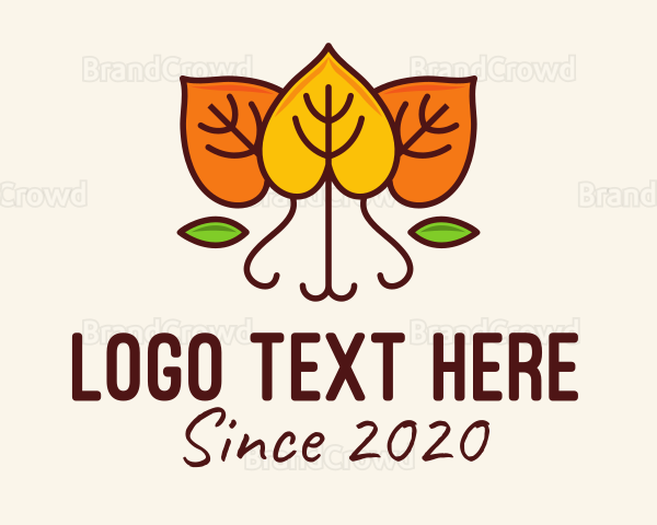 Dry Autumn Leaves Logo