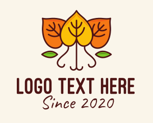 Decorative - Dry Autumn Leaves logo design