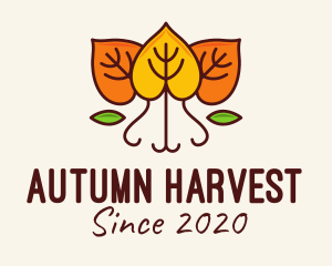 Dry Autumn Leaves logo design