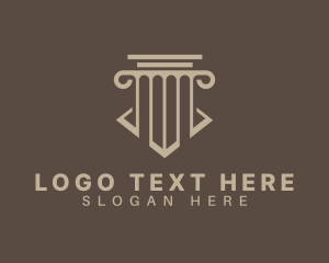 Law - Business Firm Pillar logo design