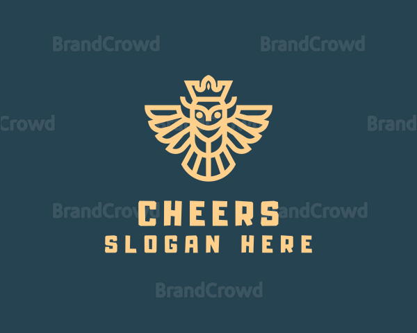 Crown Owl Wings Logo