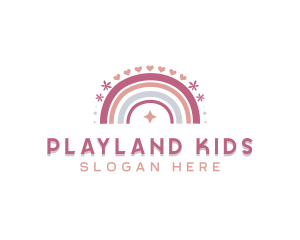 Rainbow Boho Daycare logo design