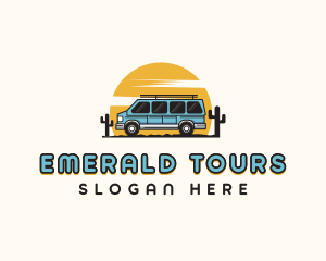 Camper Van Travel Tour logo design