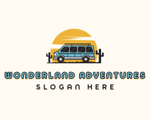 Camper Van Travel Tour logo design