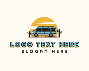 Mobile Home - Camper Van Travel Tour logo design