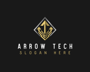 Analytics Technology Arrow logo design