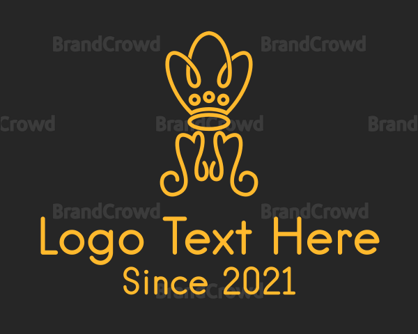 Golden Luxury Crown Chair Logo