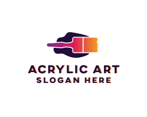 Acrylic - Paintbrush Handyman Painter logo design