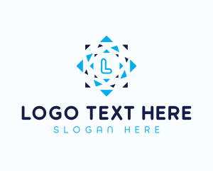 Typography - Triangle Mosaic Geometric logo design