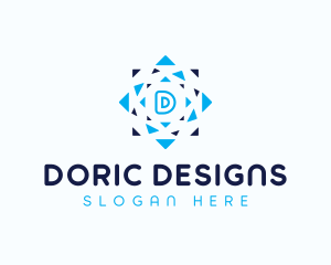 Triangle Mosaic Geometric logo design