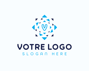 Triangle Mosaic Geometric logo design