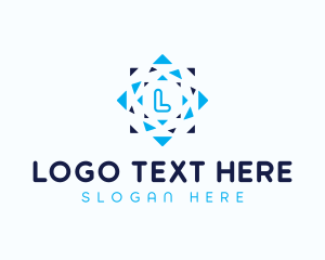 Interior Design - Triangle Mosaic Geometric logo design