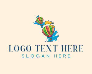 Map - Michigan Balloon Festival logo design