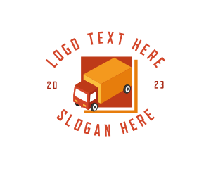 Dump Truck - Courier Logistics Truck logo design