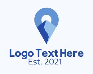 Location - Mountain Pin Locator logo design