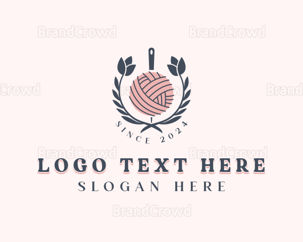 Floral Sewing Needlecraft Logo