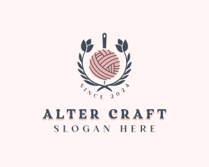 Floral Sewing Needlecraft logo design