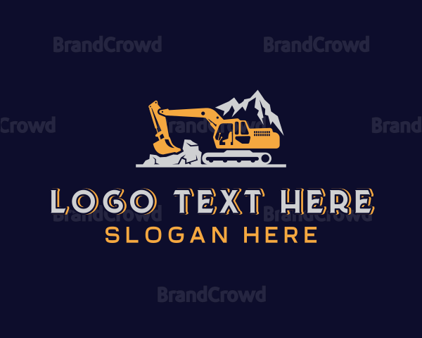 Mountain Backhoe Excavator Logo