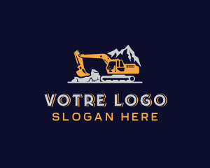 Mountain Backhoe Excavator  Logo