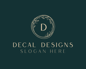 Aesthetic Leaf Wreath logo design