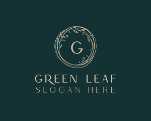 Aesthetic Leaf Wreath logo design