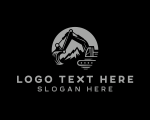 Mountain - Mountain Excavator Machinery logo design