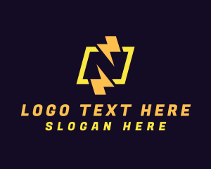 Letter N - Electric Voltage Letter N logo design