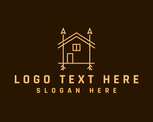 Residential - Arrow House Cabin logo design