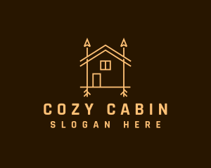 Cabin - Arrow House Cabin logo design