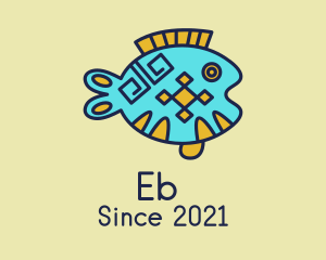 Fish - Tribal Fish Drawing logo design
