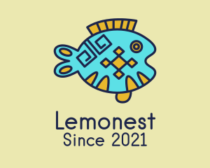 Sea - Tribal Fish Drawing logo design