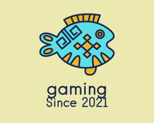 Artisanal - Tribal Fish Drawing logo design