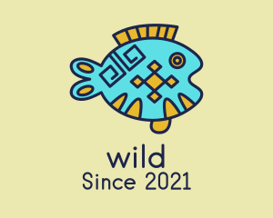 Ocean - Tribal Fish Drawing logo design