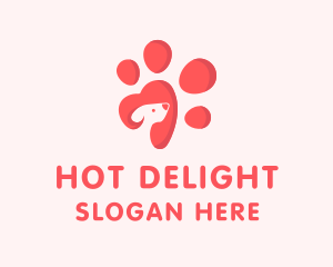 Dog Paw Heart logo design