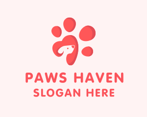 Dog Paw Heart logo design