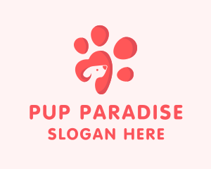 Dog Paw Heart logo design