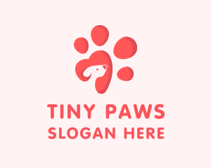 Dog Paw Heart logo design